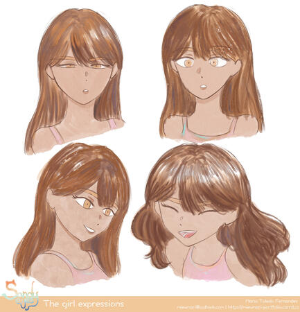 The girl expressions