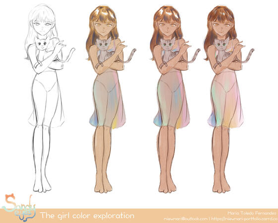 The girl color exploration