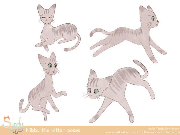 Kibby the kitten poses