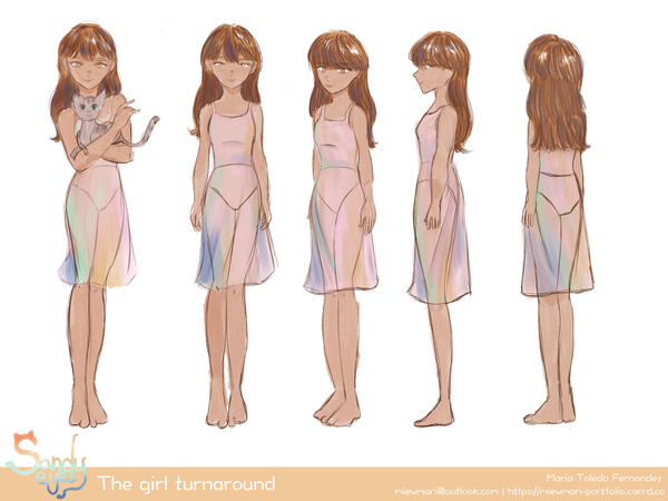 The girl turnaround